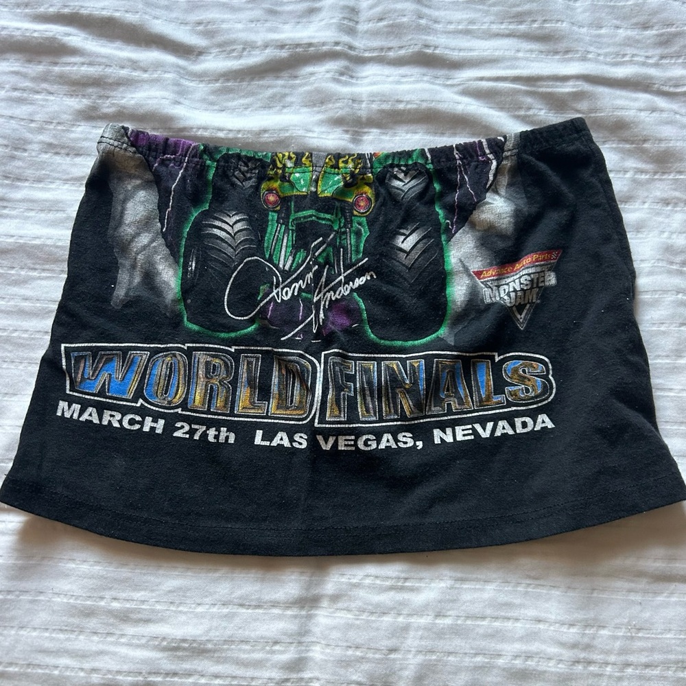 LF Graphic tube top that could be worn as a mini skirt